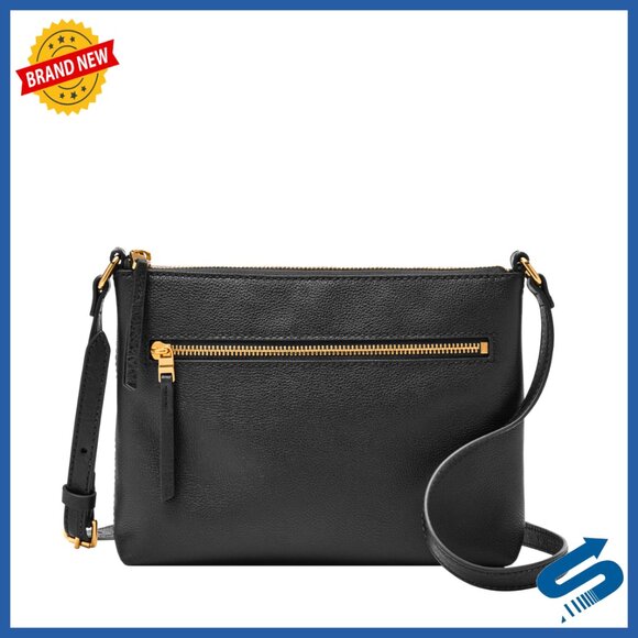 Genuine Leather Crossbody Bag with Multiple Pockets Adjustable Strap